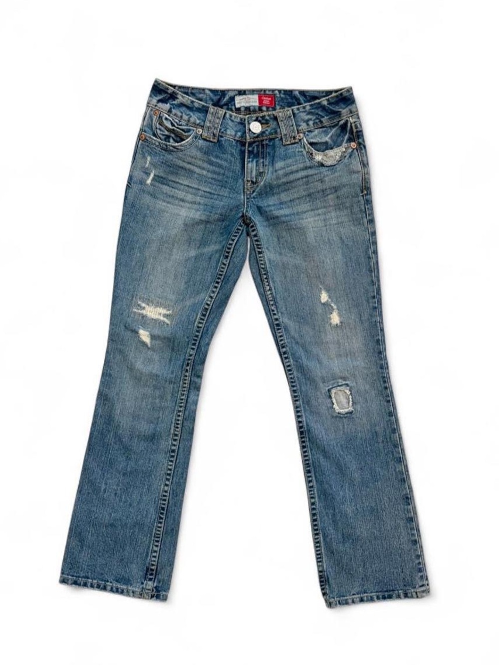 Vintage Y2K Aeropostale low rise bootcut jeans distressed slouch like diesel 3/4
